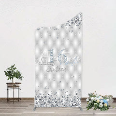 Aperturee - Silver Diamonds Sweet 16 Arch Backdrop For Birthday