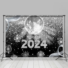 Aperturee - Silver Sparkling Disco Ball Grad Backdrop For Photo