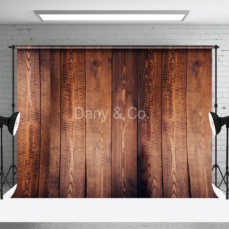 Aperturee - Simple Brown Wood Texture Backdrop For Photography