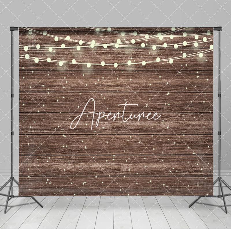 Aperturee - Simple Brown Wooden Wall Light Dance Party Backdrop