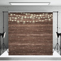 Aperturee - Simple Brown Wooden Wall Light Dance Party Backdrop