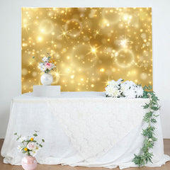 Aperturee - Simple Golden Sparkle Bokeh Happy Birthday Backdrop