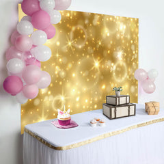 Aperturee - Simple Golden Sparkle Bokeh Happy Birthday Backdrop