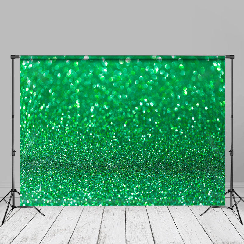 Aperturee - Simple Green Glitter Diy Spring Photography Backdrop