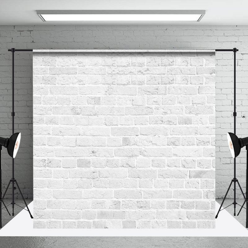 Aperturee - Simple Grey Brick Wall Indoor Photography Backdrop