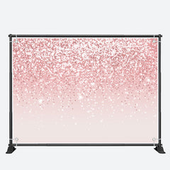 Aperturee - Simple Pink Glitter Bokeh Birthday Backdrop For Girl