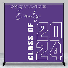 Aperturee - Simple Purple Class Of 2024 Custom Grad Backdrop