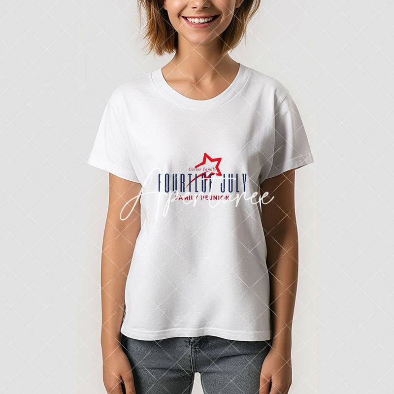 Aperturee - Simple Red White Blue Family Reunion T-Shirt