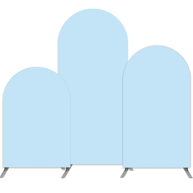 Aperturee Simple Sky Blue Double Sided Party Arch Backdrop Kit