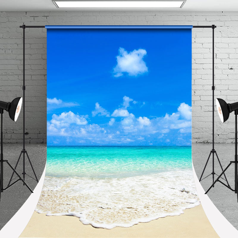 Aperturee - Simple Wave Beach Summer Holiday Photo Sweep Backdrop