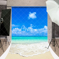 Aperturee - Simple Wave Beach Summer Holiday Photo Sweep Backdrop