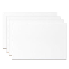 Aperturee - Simple White Solid Color Dining Set Of 4 Placemats