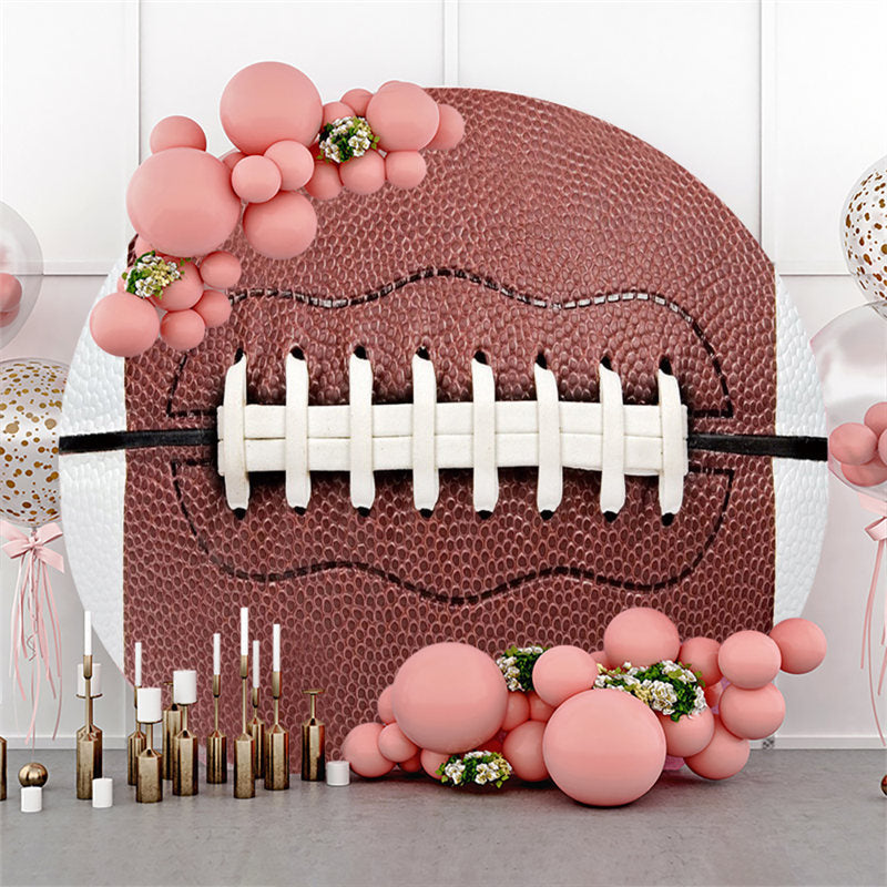 Aperturee Simulated American Football Sport Round Party Backdrop