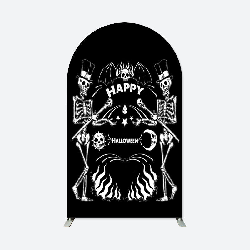 Aperturee - Skeleton Halloween Birthday Party Arch Backdrop