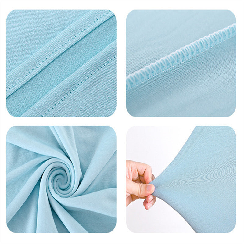 Aperturee Sky Blue Spandex Fit Round Top Backdrop Wedding Arch Cover