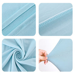 Aperturee Sky Blue Spandex Fit Round Top Backdrop Wedding Arch Cover