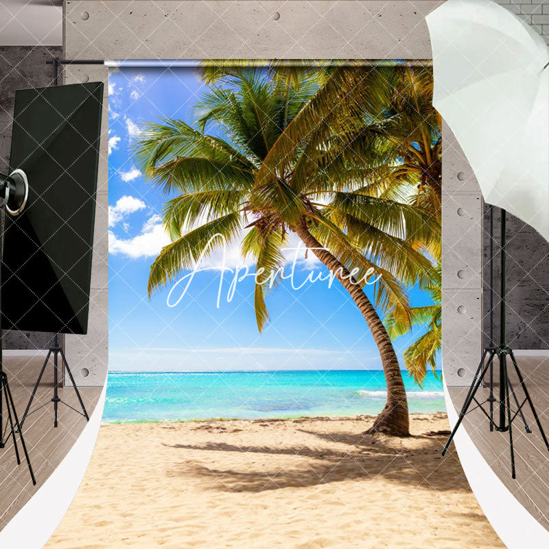 Aperturee - Sky Clouds Beach Summer Holiday Photo Sweep Backdrop