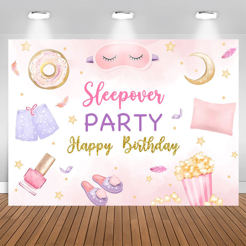 Aperturee - Sleepover Party Dessert Girls Birthday Backdrop