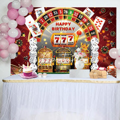 Aperturee - Slot Casino Dice Night Happy Birthday Backdrop