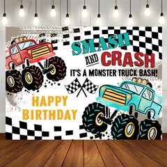 Aperturee - Smash And Crash Car Adventure Birthday Backdrop