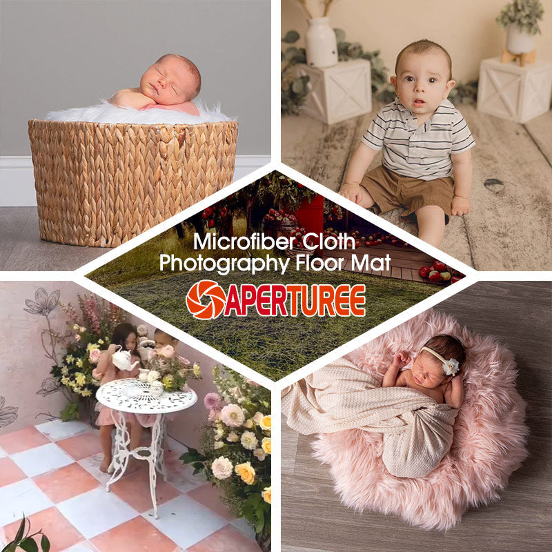 Aperturee - Smoked Color Baby Photography Wooden Rubber Floor Mat