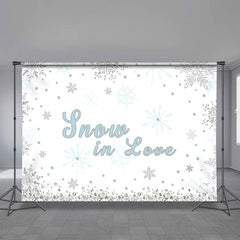 Aperturee - Snow In Love Wedding Merry Christmas Backdrop