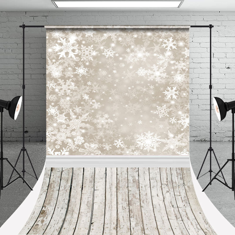 Aperturee - Snowflake Pattern Winter Photoshoot Sweep Backdrop