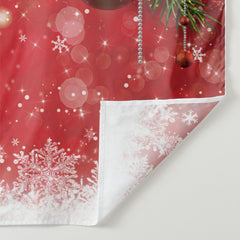 Aperturee - Snowflake Silver Red Bauble Christmas Backdrop