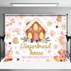 Aperturee - Snowy Gingerbread House Decorating Party Backdrop