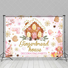 Aperturee - Snowy Gingerbread House Decorating Party Backdrop