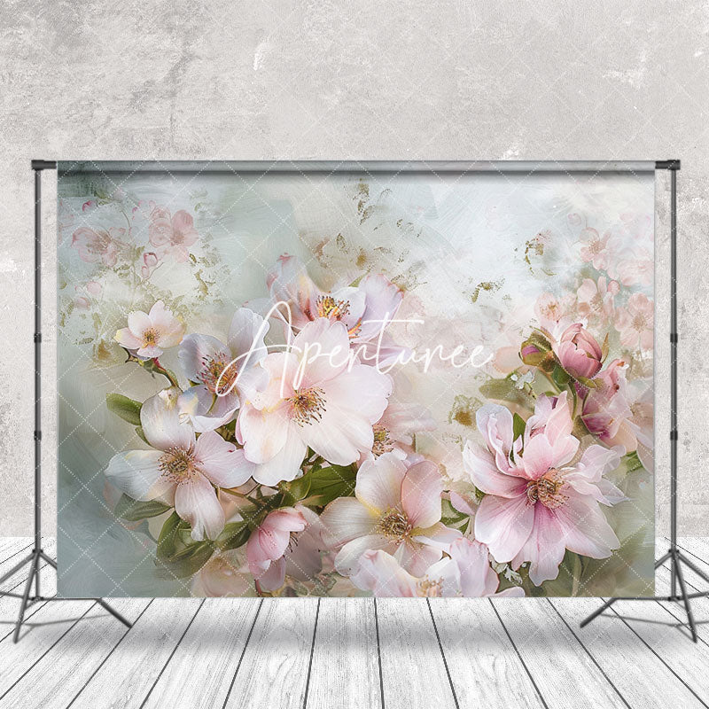 Aperturee - Soft Pink Oil Painting Fine Art Backdrop For Photo