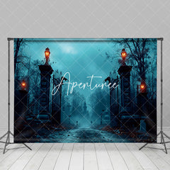 Aperturee - Solemn Scary Cemetery Horror Theme Halloween Backdrop