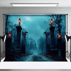 Aperturee - Solemn Scary Cemetery Horror Theme Halloween Backdrop