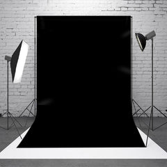 Aperturee - Solid Black Muslin Portrait Background For Photo