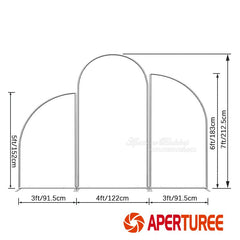 Aperturee Solid Color Brown Birthday Party Arch Backdrop Kit