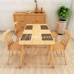 Aperturee - Solid Light Brown Modern Dinner Set Of 4 Placemats