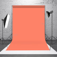 Aperturee - Solid Orange Red Photo Booth Backdrop For Portrait