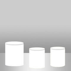 Aperturee Solid White And Simple Backdrop Cake Table Cover Kit