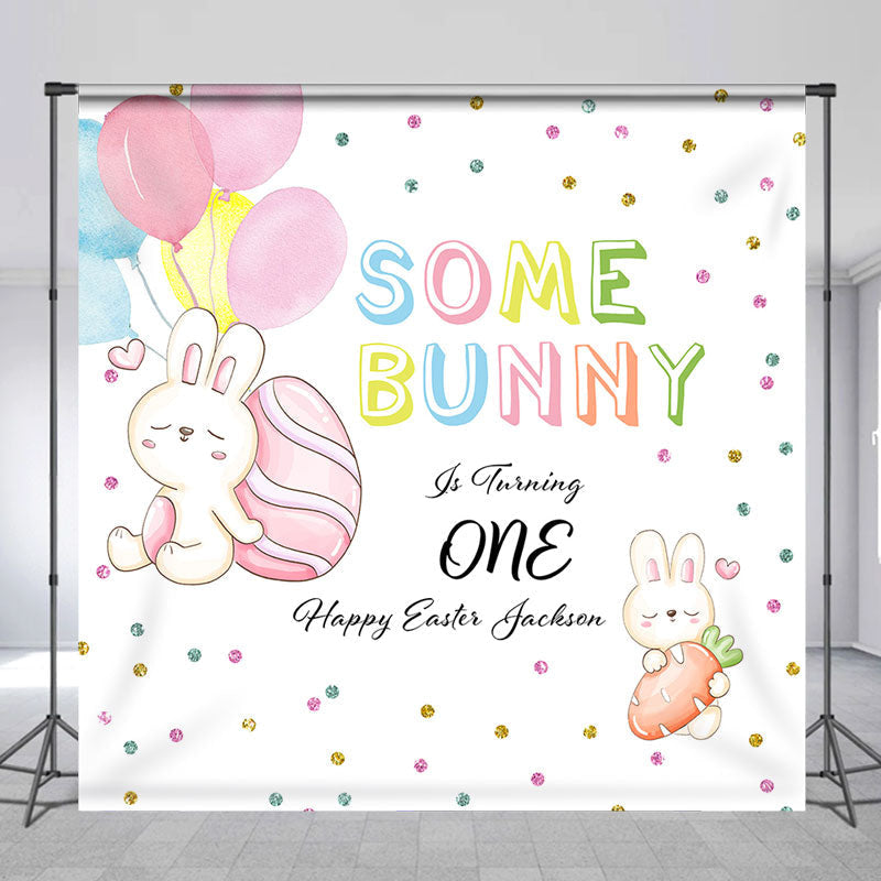 Aperturee - Some Bunny Easter Egg Custom 1st Birthday Backdrop