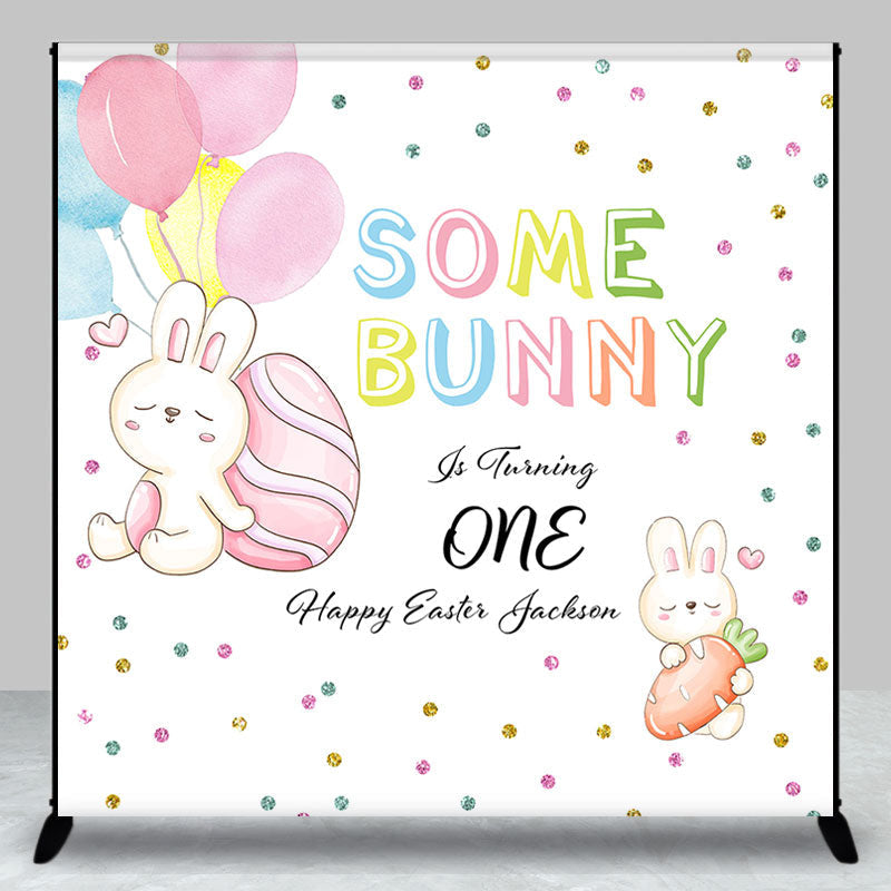 Aperturee - Some Bunny Easter Egg Custom 1st Birthday Backdrop