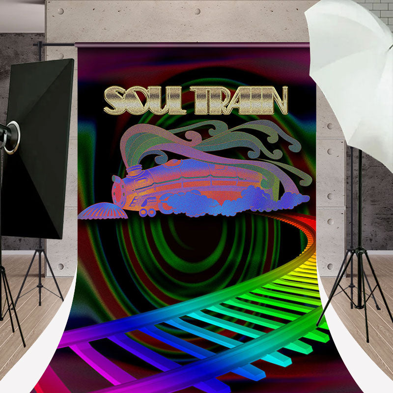 Aperturee - Soul Train Psychedelic Rainbow Color Sweep Backdrop