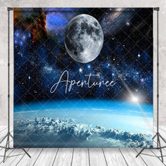 Aperturee - Space Moon Earth Atmosphere Galaxy Photo Backdrop