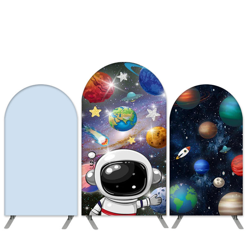 Aperturee Space Theme Starry Sky Universe Birthday Arch Backdrop Kit