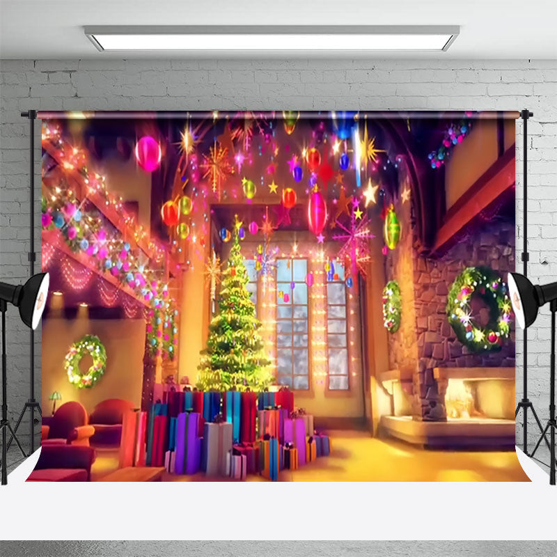 Aperturee - Sparkle Colourful Light Bokeh Christmas Backdrop