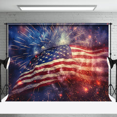 Aperturee - Sparkle Fog American Falg Independence Day Backdrop