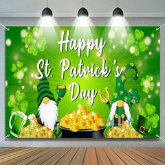 Aperturee - Sparkle Gold Coins Gnomes St Patricks Day Backdrop