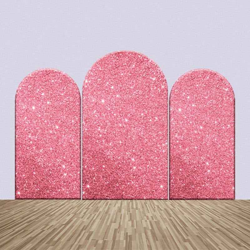 Aperturee - Sparkle Pink Sequin Birthday Party Arch Backdrop Kit