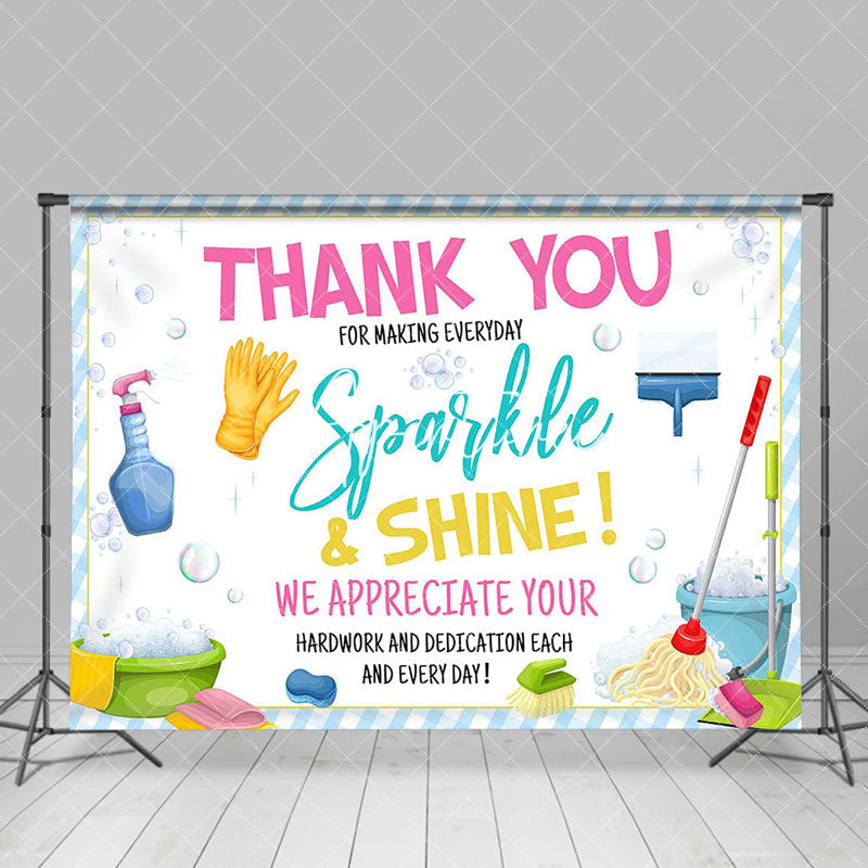 Aperturee - Sparkle Shine Housekeeping Appreciation Backdrop