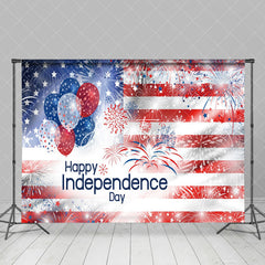 Aperturee - Sparkling Balloon Star Independence Day Backdrop