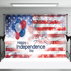 Aperturee - Sparkling Balloon Star Independence Day Backdrop